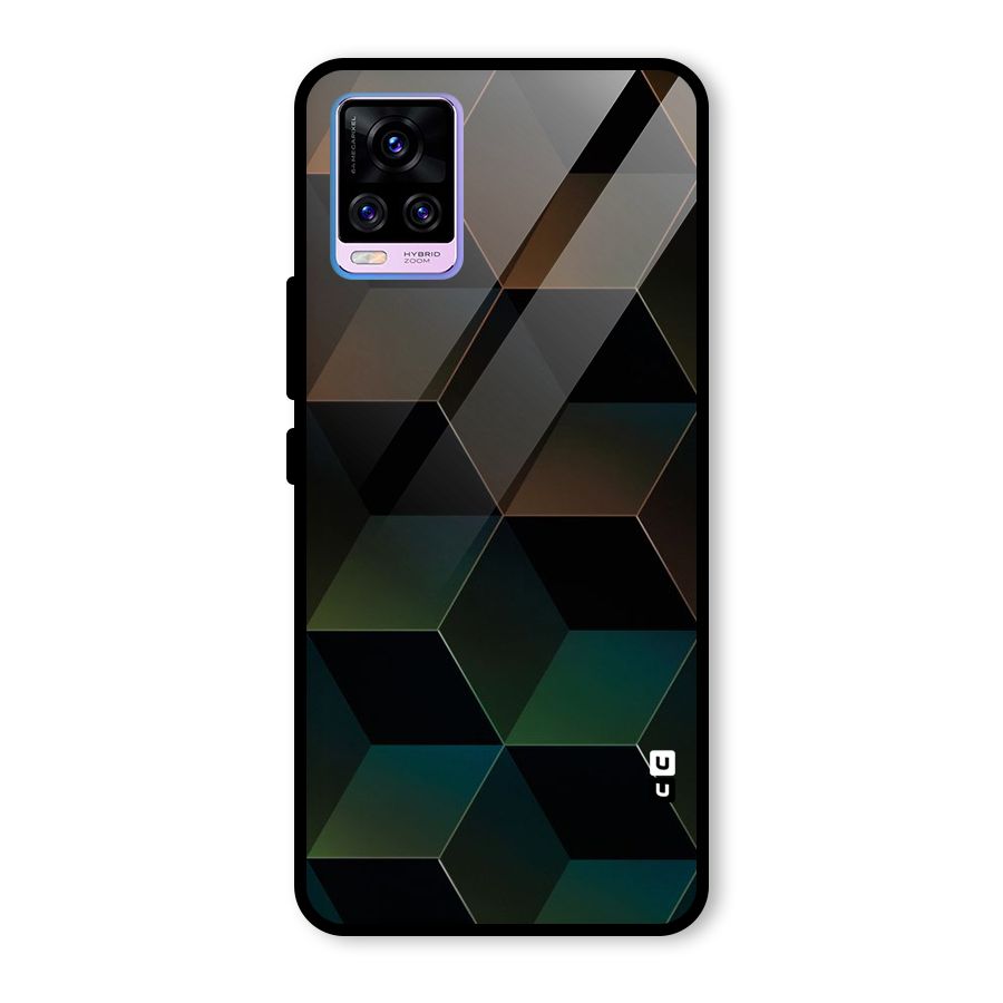 Hexagonal Design Glass Back Case for Vivo V20 Pro