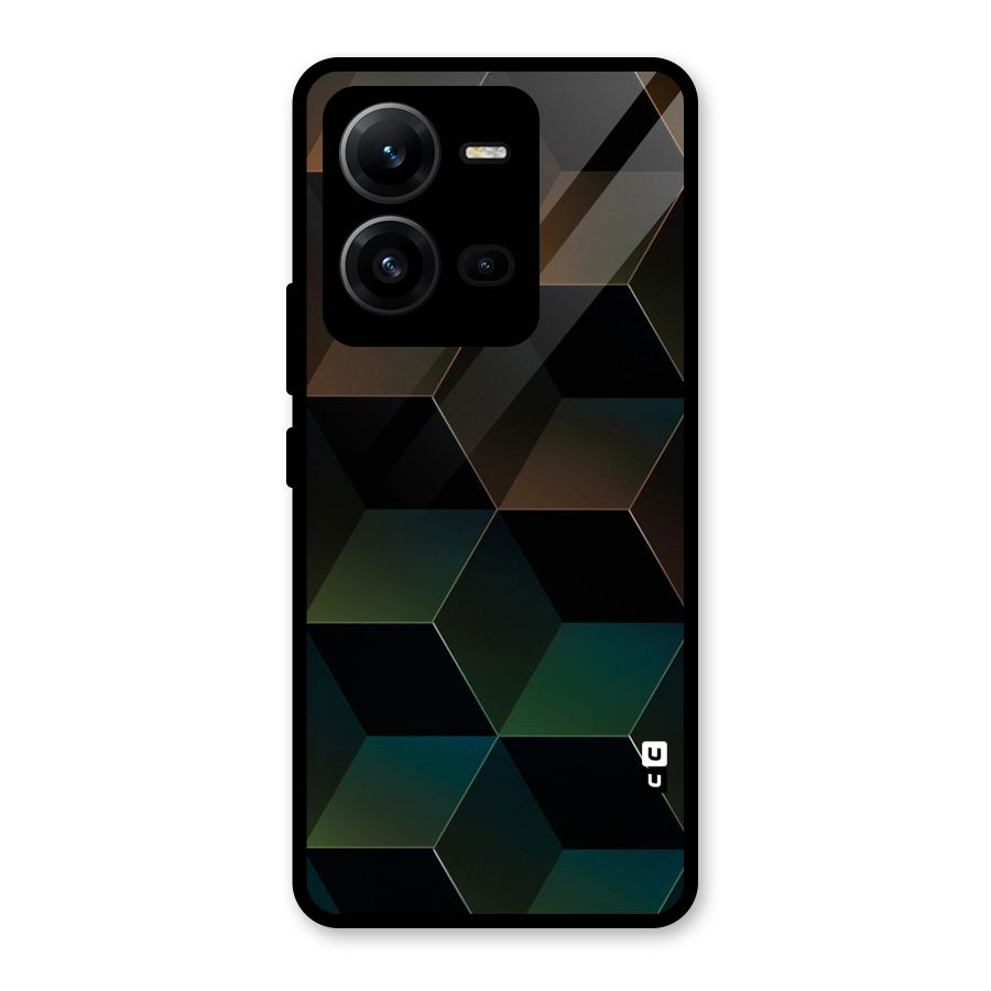 Hexagonal Design Glass Back Case for Vivo V25