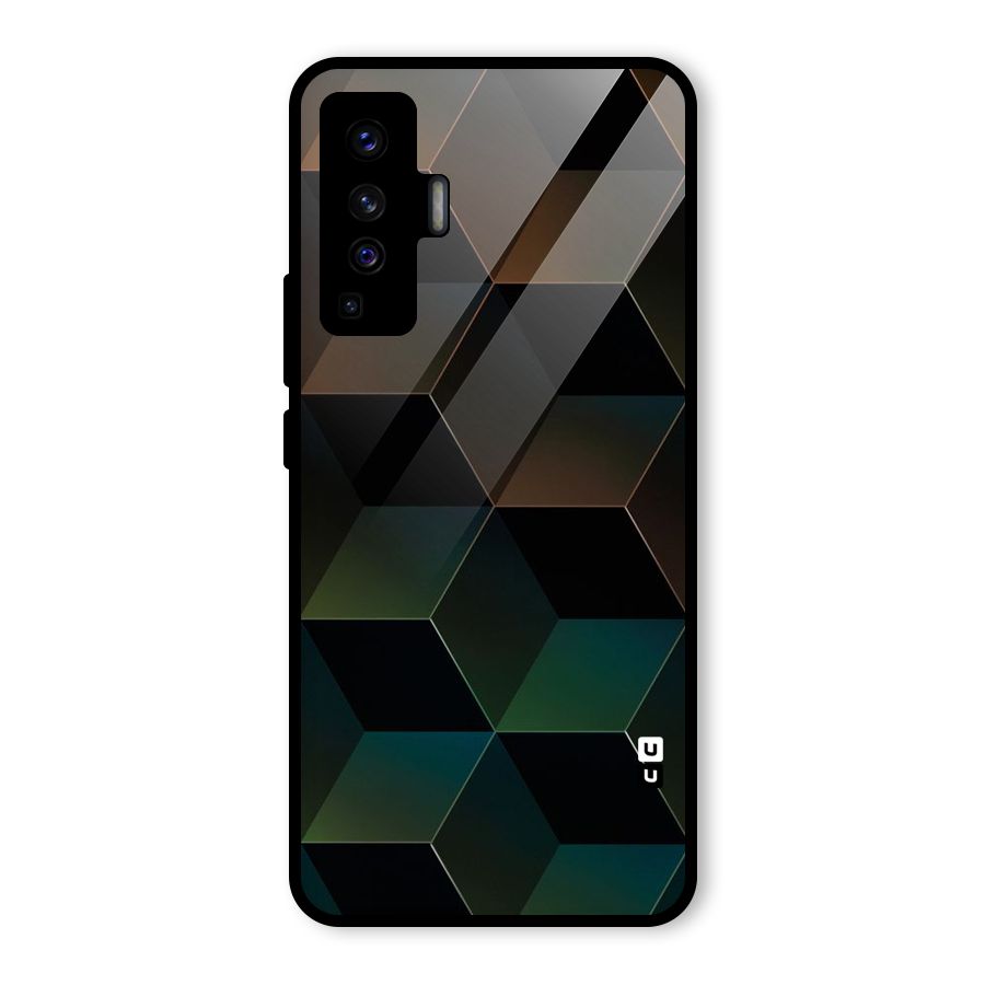 Hexagonal Design Glass Back Case for Vivo X50
