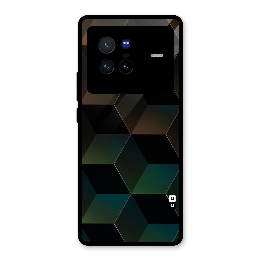 Hexagonal Design Glass Back Case for Vivo X80