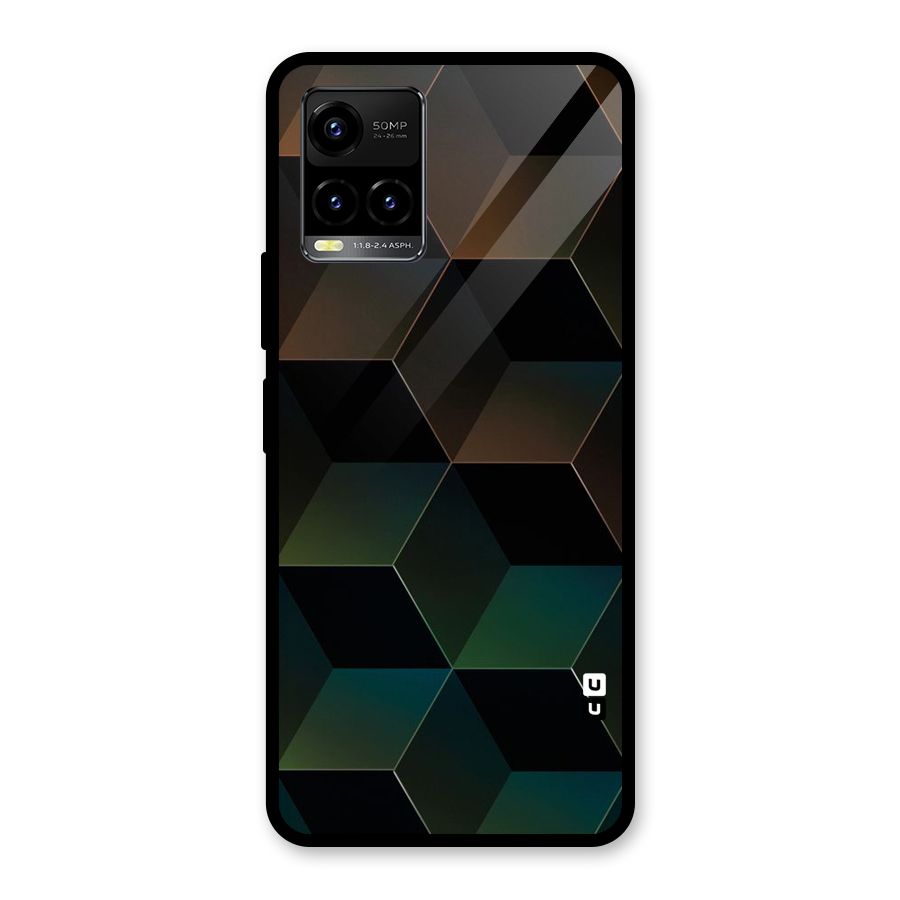Hexagonal Design Glass Back Case for Vivo Y21T