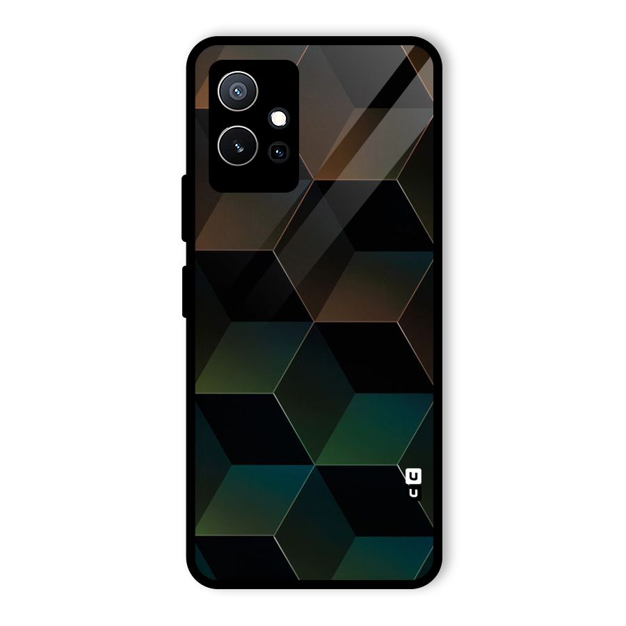 Hexagonal Design Glass Back Case for Vivo Y75 5G