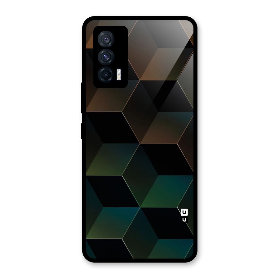 Hexagonal Design Glass Back Case for Vivo iQOO 7 5G