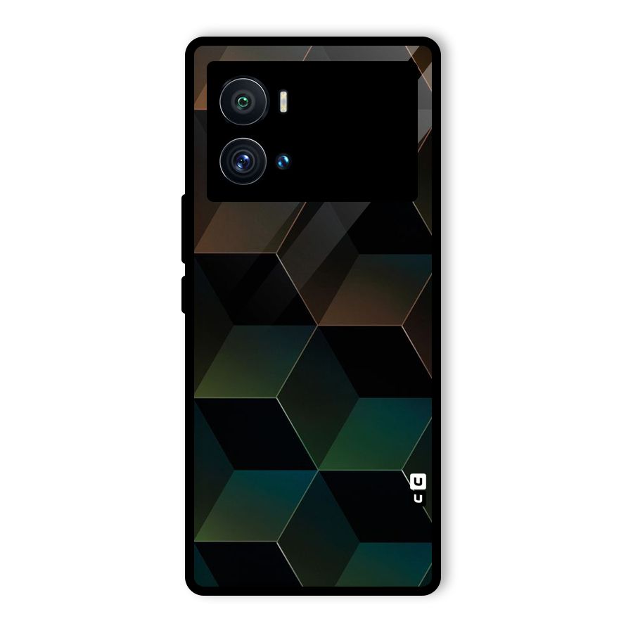 Hexagonal Design Glass Back Case for Vivo iQOO 9 Pro