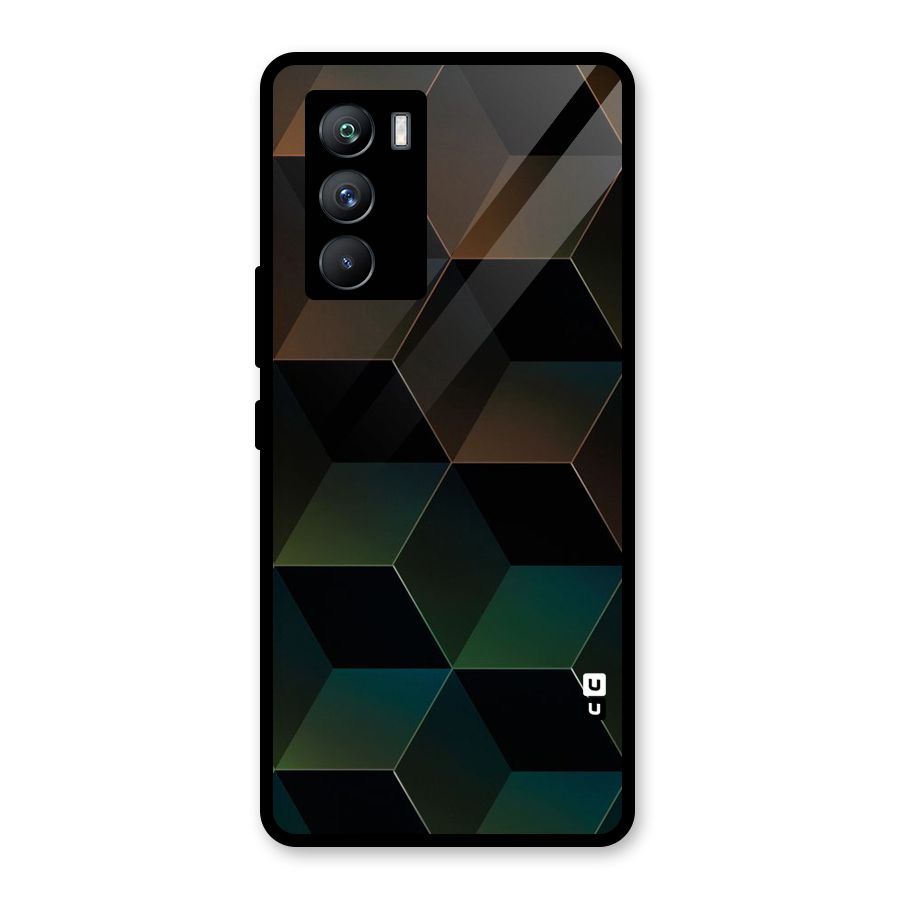 Hexagonal Design Glass Back Case for Vivo iQOO 9 SE