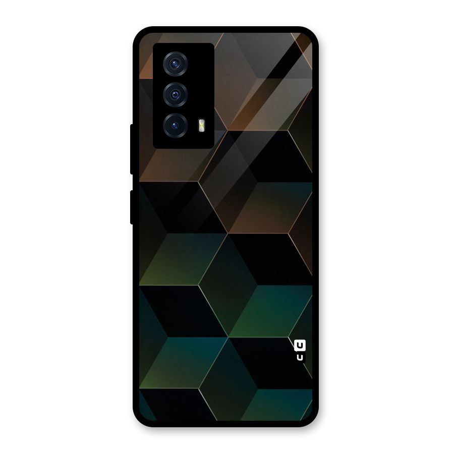 Hexagonal Design Glass Back Case for Vivo iQOO Z5