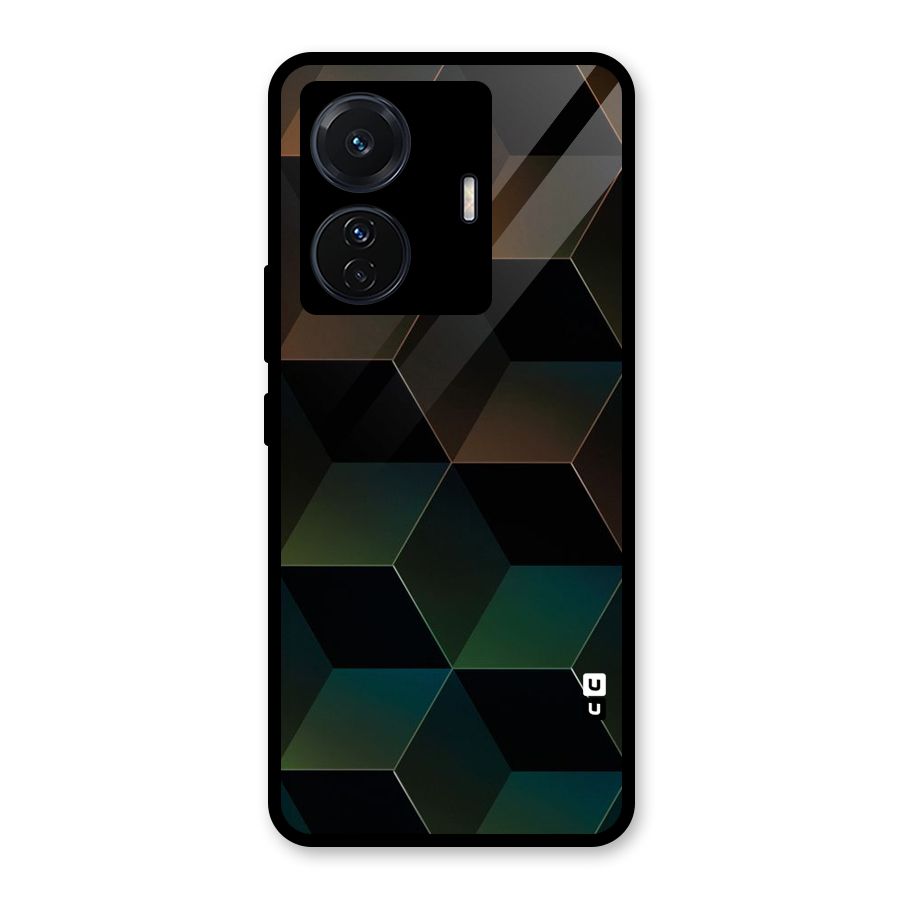 Hexagonal Design Glass Back Case for Vivo iQOO Z6 Pro