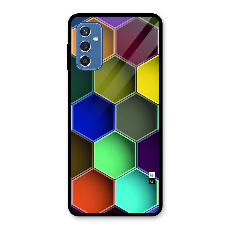 Hexagonal Palette Glass Back Case for Galaxy M52 5G