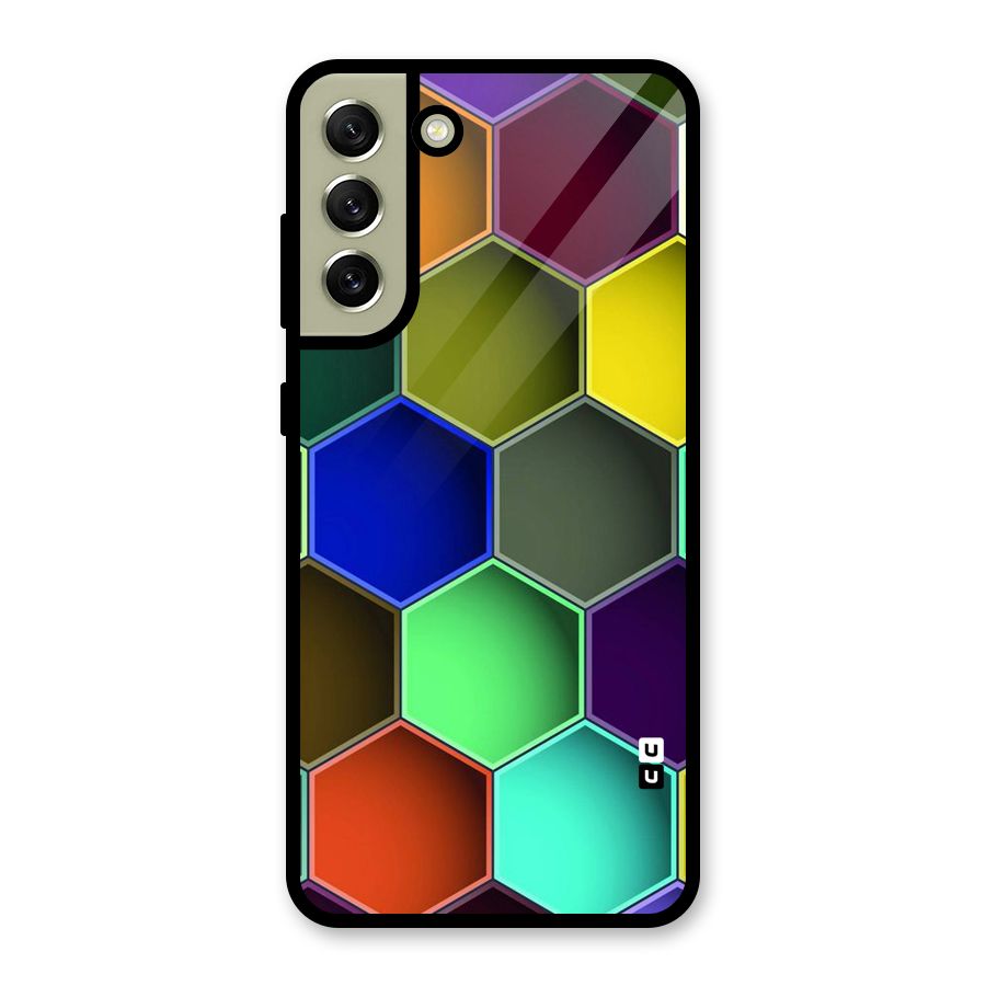 Hexagonal Palette Glass Back Case for Galaxy S21 FE 5G