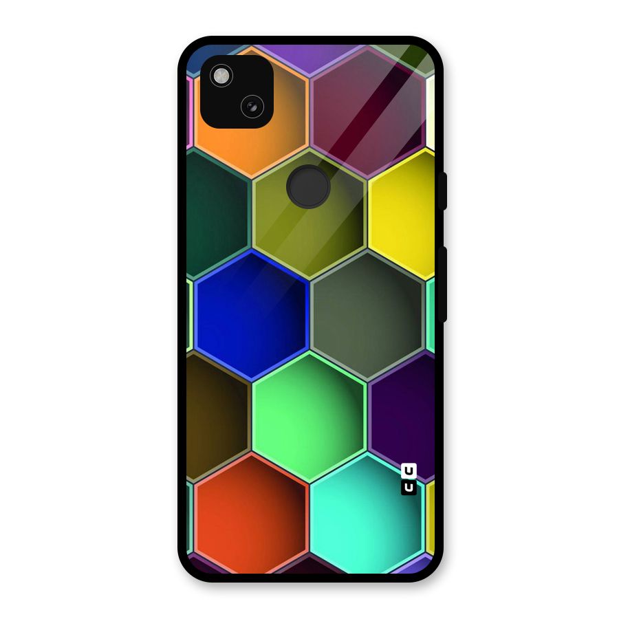 Hexagonal Palette Glass Back Case for Google Pixel 4a
