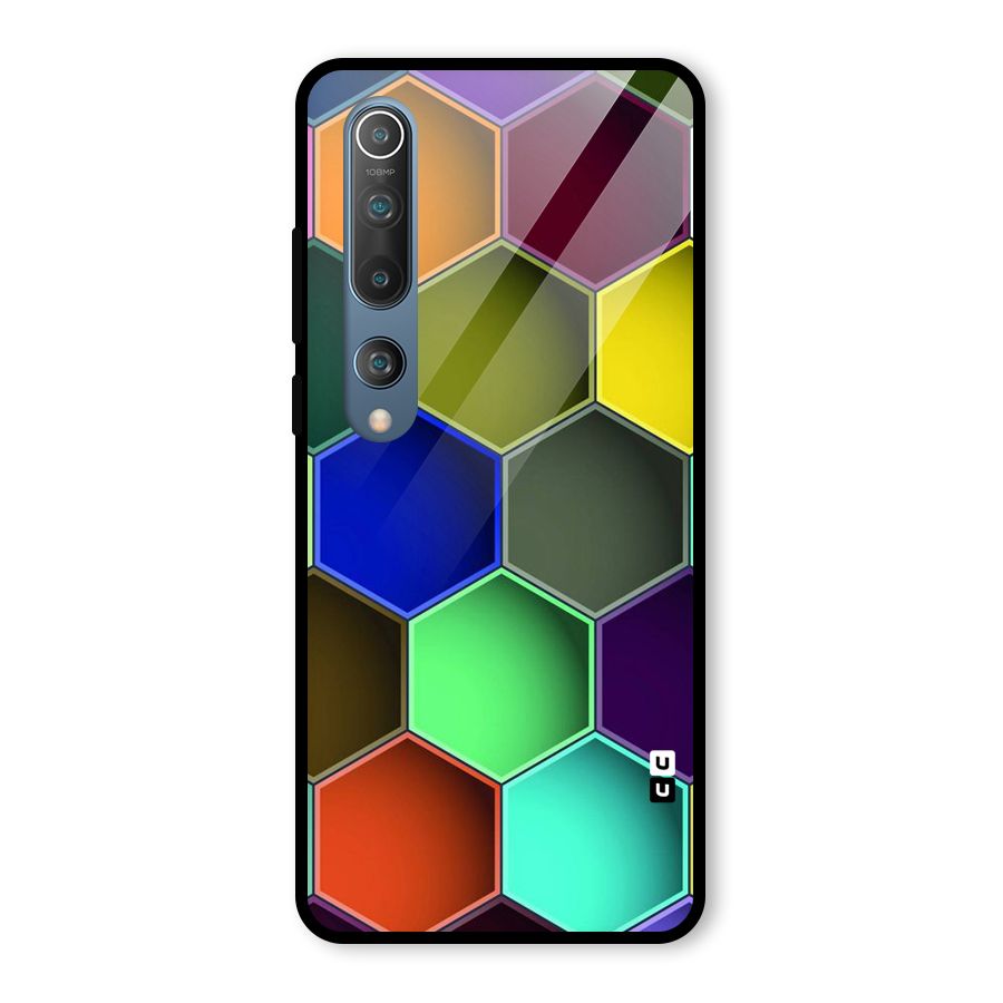 Hexagonal Palette Glass Back Case for Mi 10