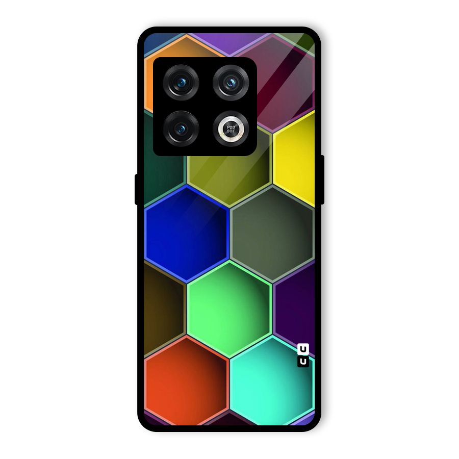 Hexagonal Palette Glass Back Case for OnePlus 10 Pro 5G