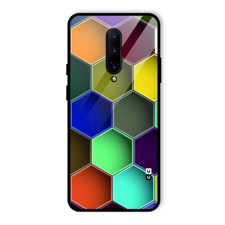 Hexagonal Palette Glass Back Case for OnePlus 7 Pro