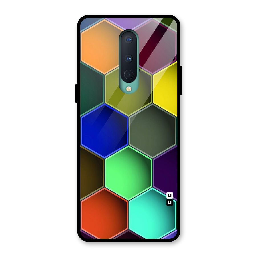 Hexagonal Palette Glass Back Case for OnePlus 8
