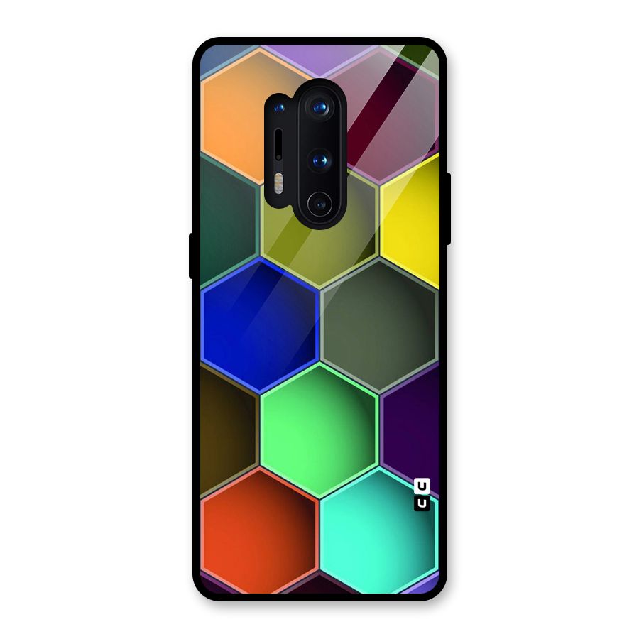 Hexagonal Palette Glass Back Case for OnePlus 8 Pro