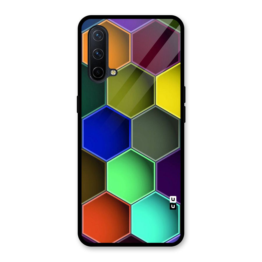 Hexagonal Palette Glass Back Case for OnePlus Nord CE 5G