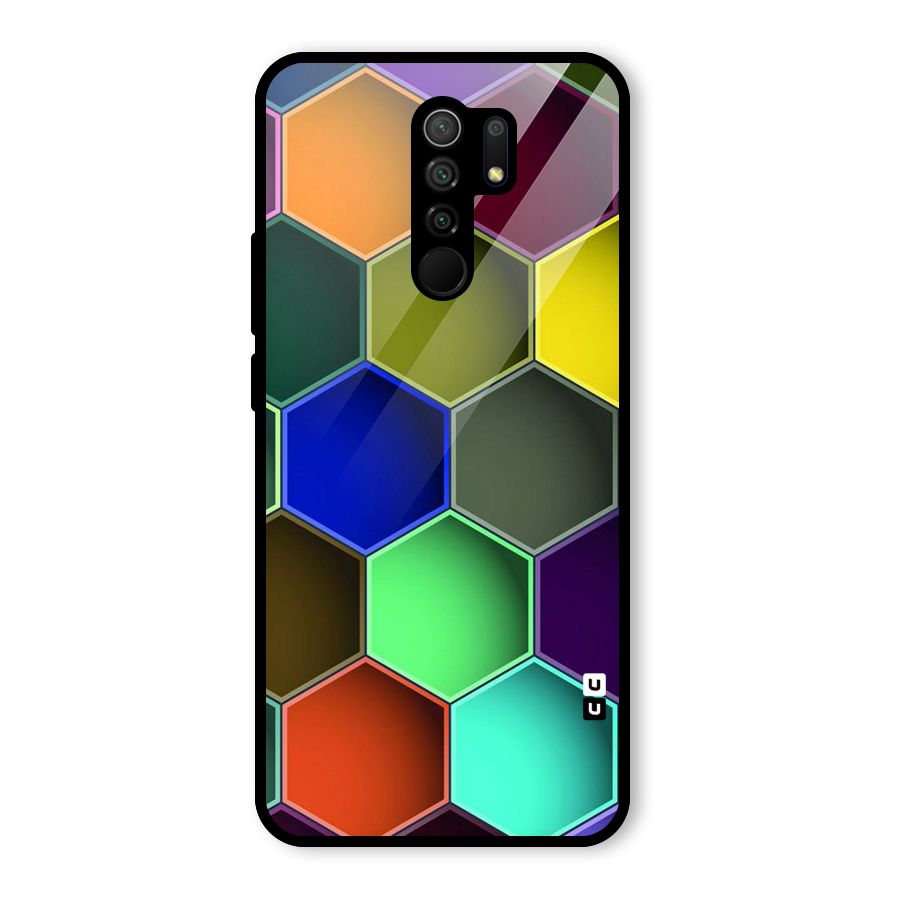 Hexagonal Palette Glass Back Case for Poco M2