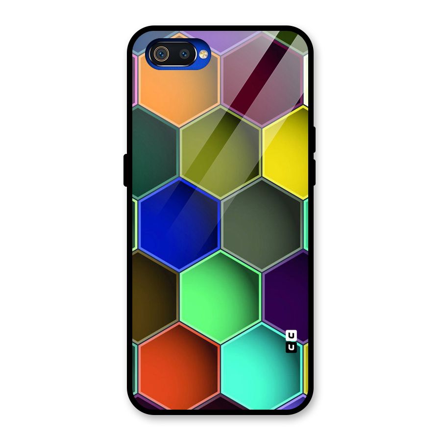 Hexagonal Palette Glass Back Case for Realme C2