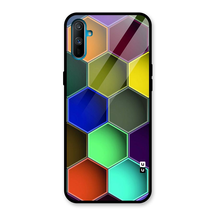 Hexagonal Palette Glass Back Case for Realme C3