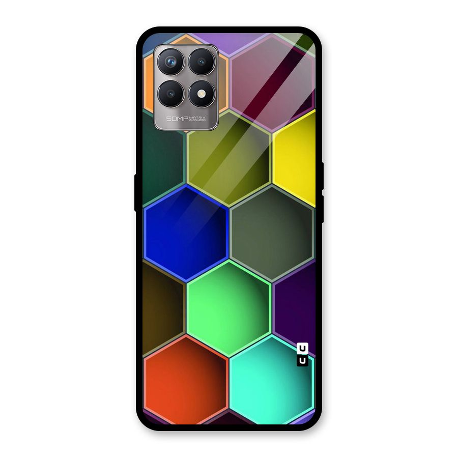 Hexagonal Palette Glass Back Case for Realme Narzo 50