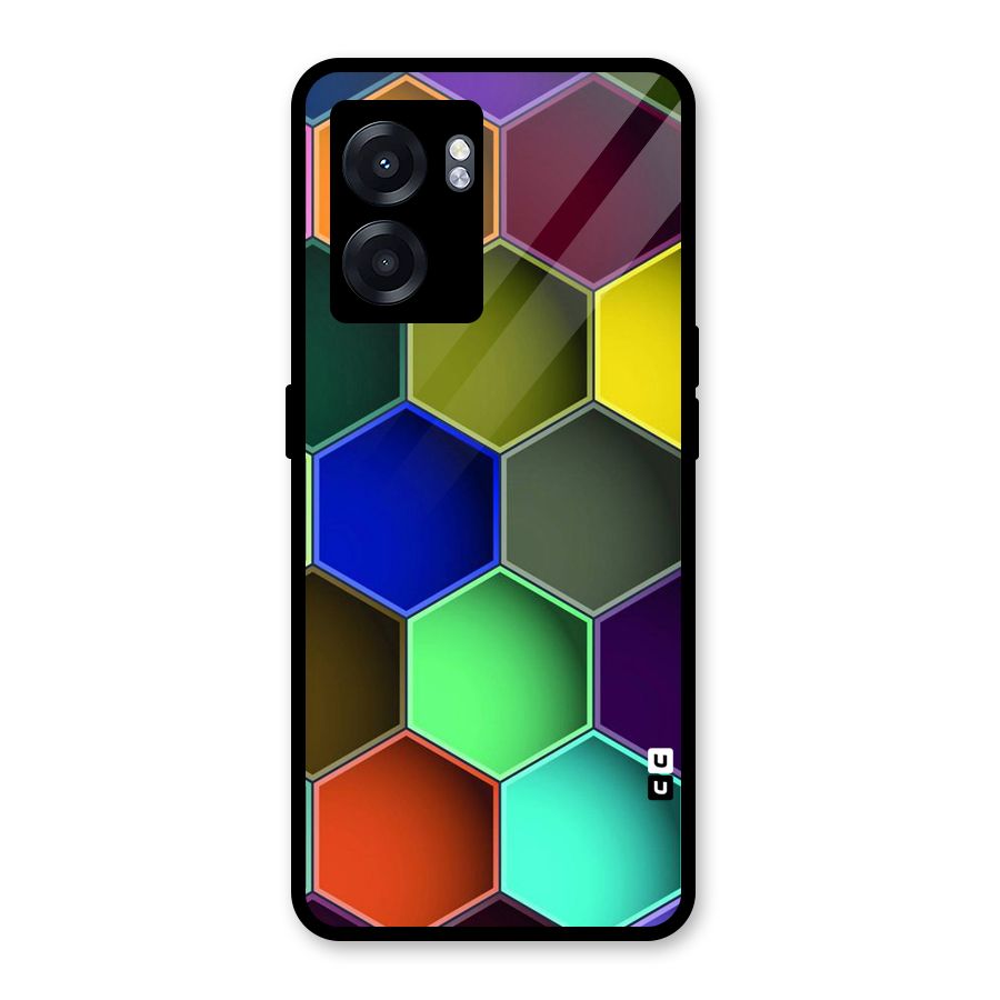 Hexagonal Palette Glass Back Case for Realme Narzo 50 5G