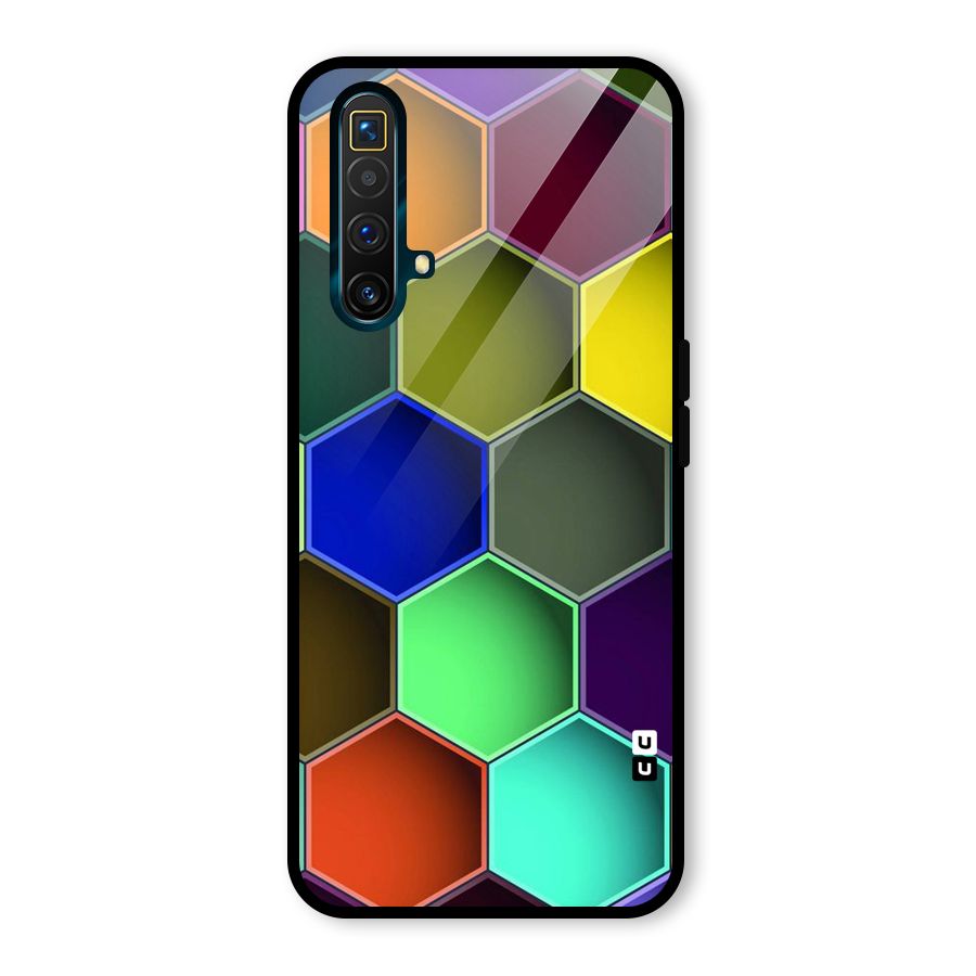 Hexagonal Palette Glass Back Case for Realme X3