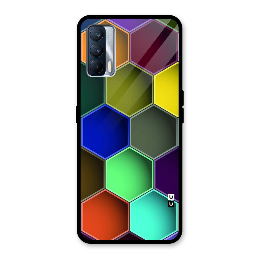 Hexagonal Palette Glass Back Case for Realme X7