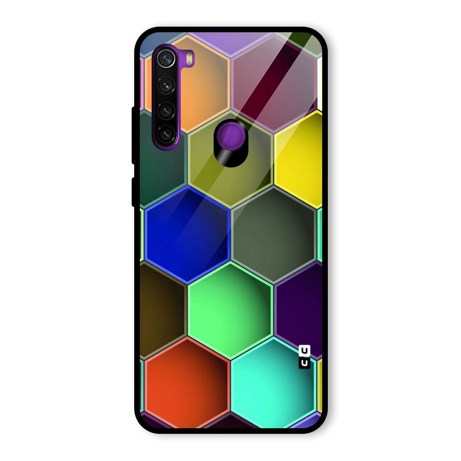 Hexagonal Palette Glass Back Case for Redmi Note 8