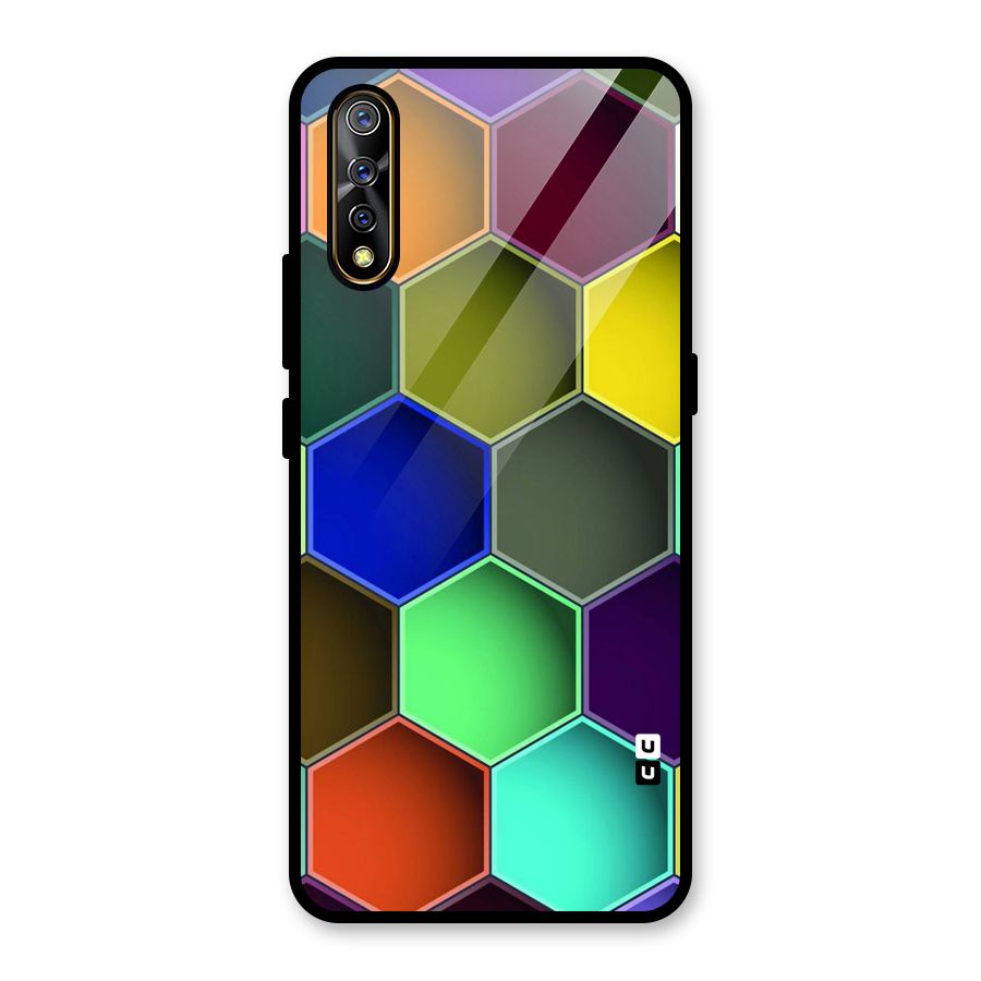 Hexagonal Palette Glass Back Case for Vivo S1