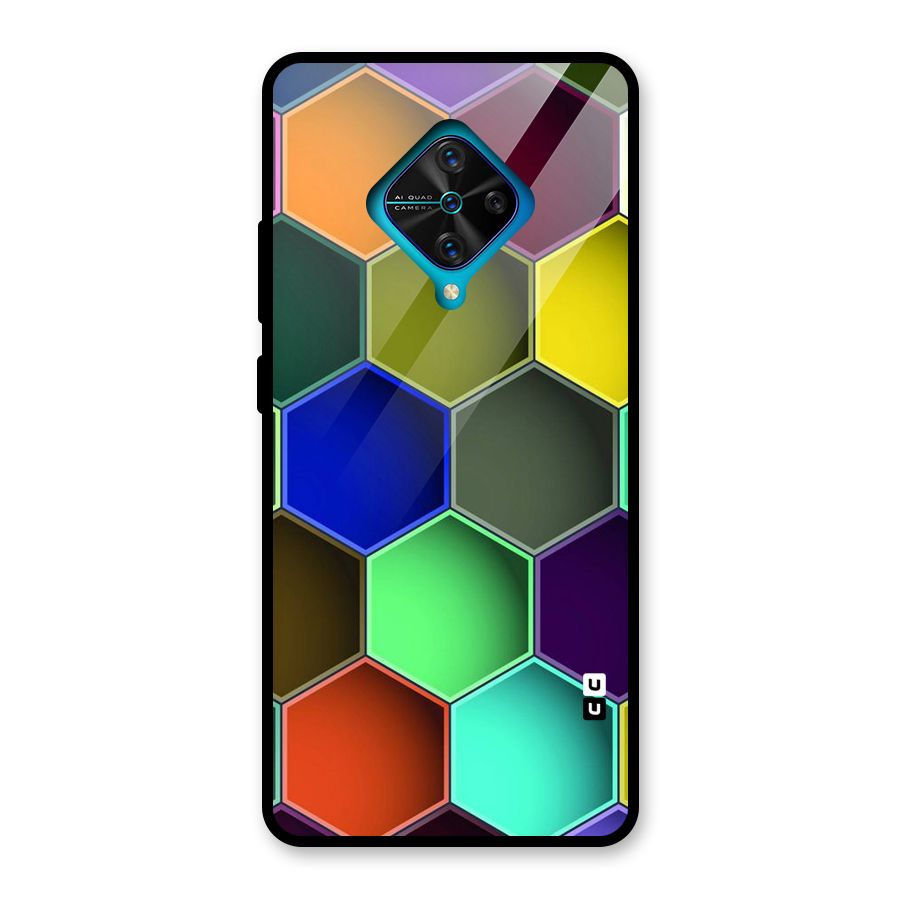 Hexagonal Palette Glass Back Case for Vivo S1 Pro