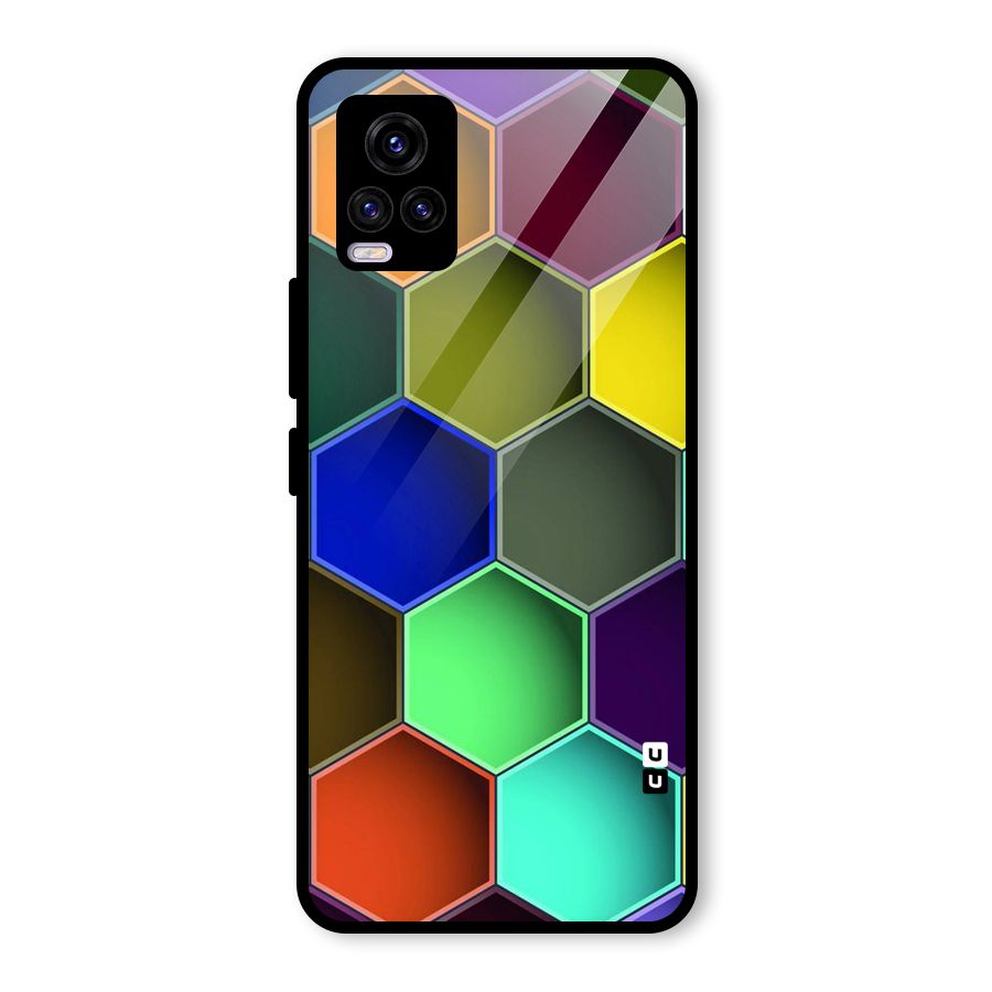 Hexagonal Palette Glass Back Case for Vivo V20