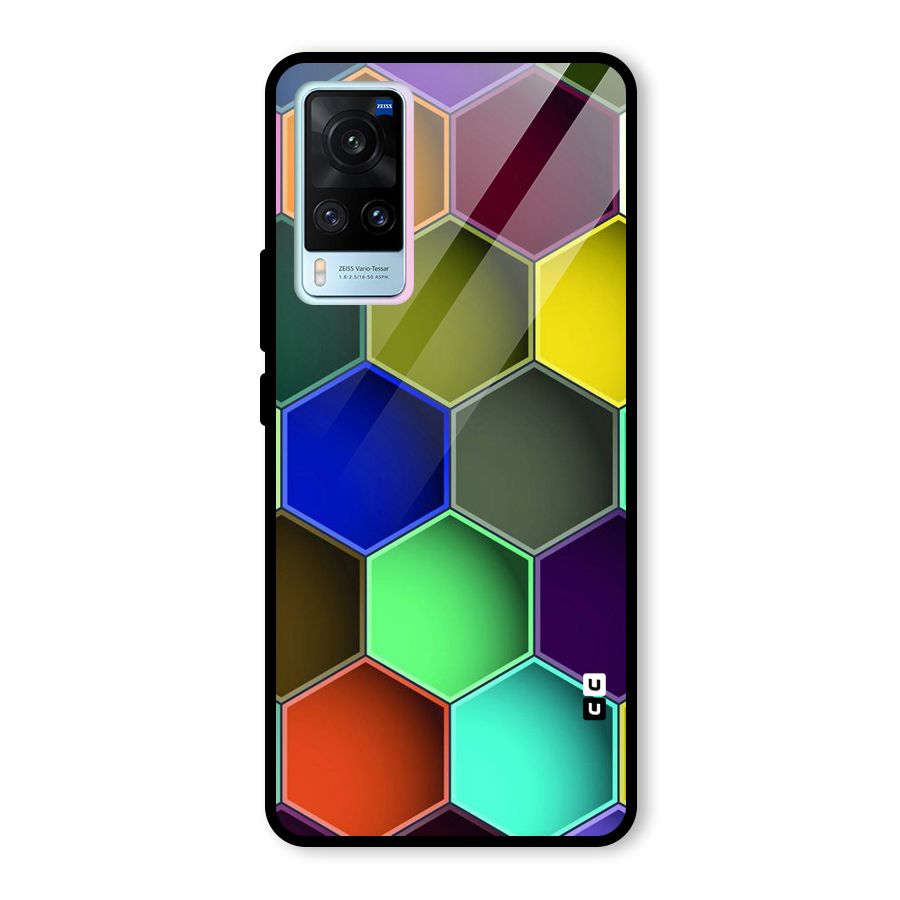 Hexagonal Palette Glass Back Case for Vivo X60