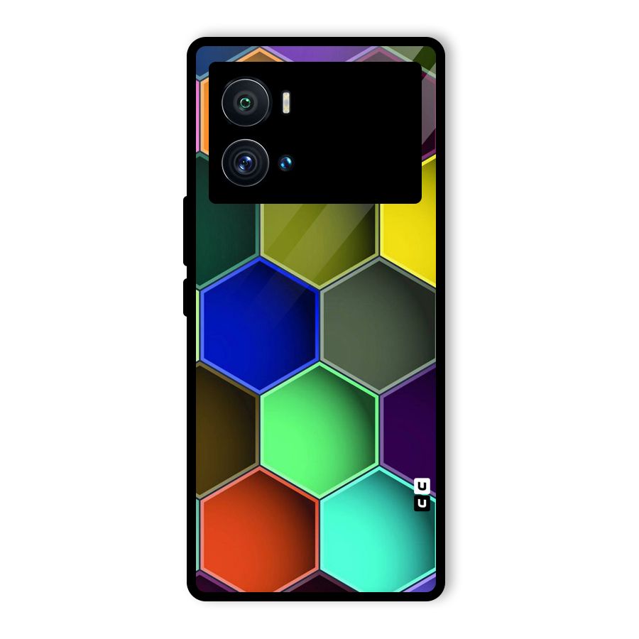 Hexagonal Palette Glass Back Case for Vivo iQOO 9 Pro