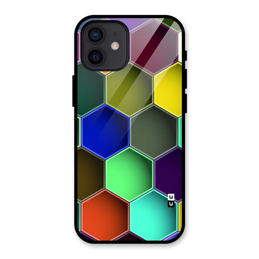 Hexagonal Palette Glass Back Case for iPhone 12