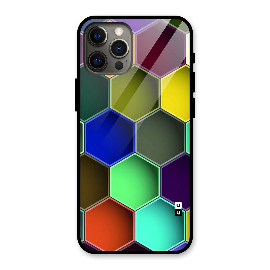 Hexagonal Palette Glass Back Case for iPhone 12 Pro Max