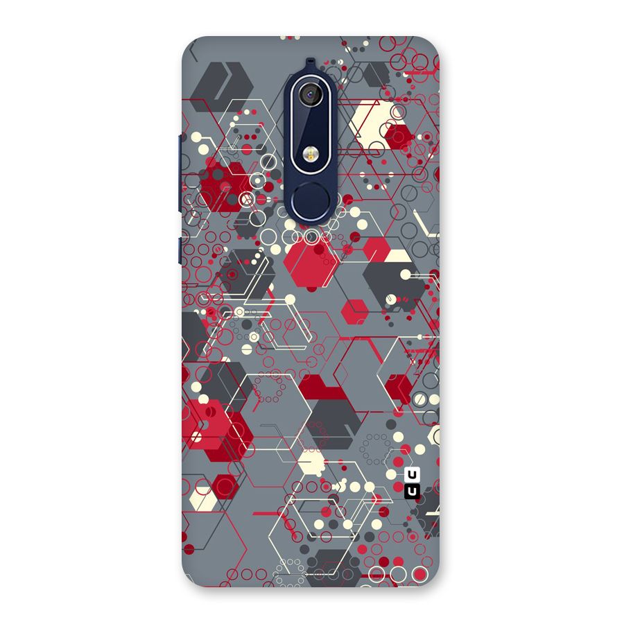Hexagons Pattern Back Case for Nokia 5.1