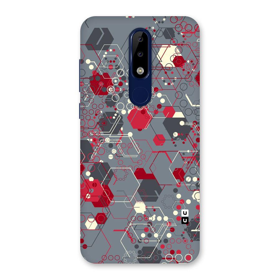 Hexagons Pattern Back Case for Nokia 5.1 Plus
