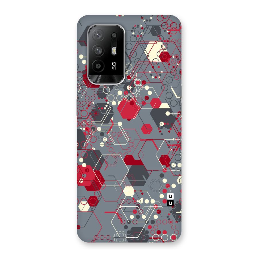 Hexagons Pattern Back Case for Oppo F19 Pro Plus 5G