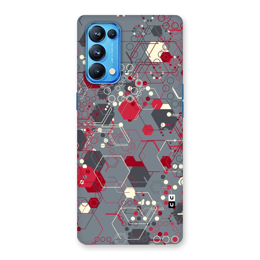 Hexagons Pattern Back Case for Oppo Reno5 Pro 5G