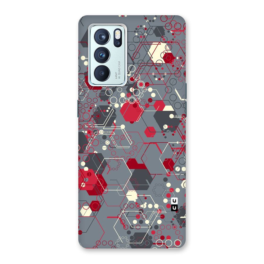 Hexagons Pattern Back Case for Oppo Reno6 Pro 5G