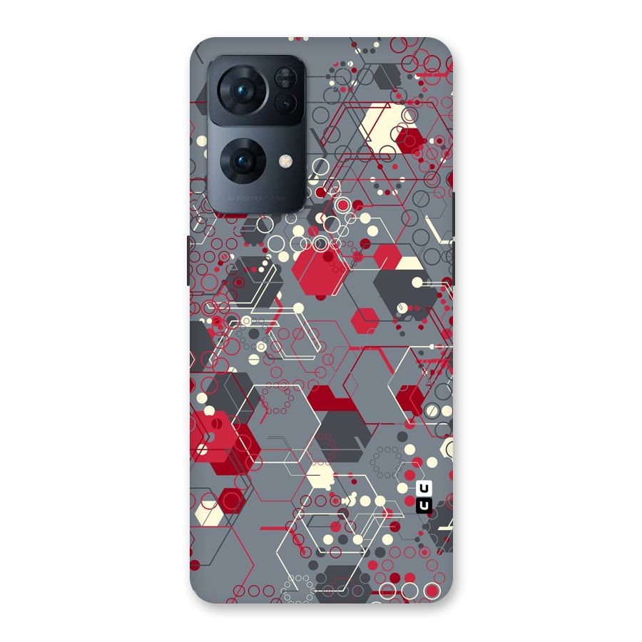 Hexagons Pattern Back Case for Oppo Reno7 Pro 5G