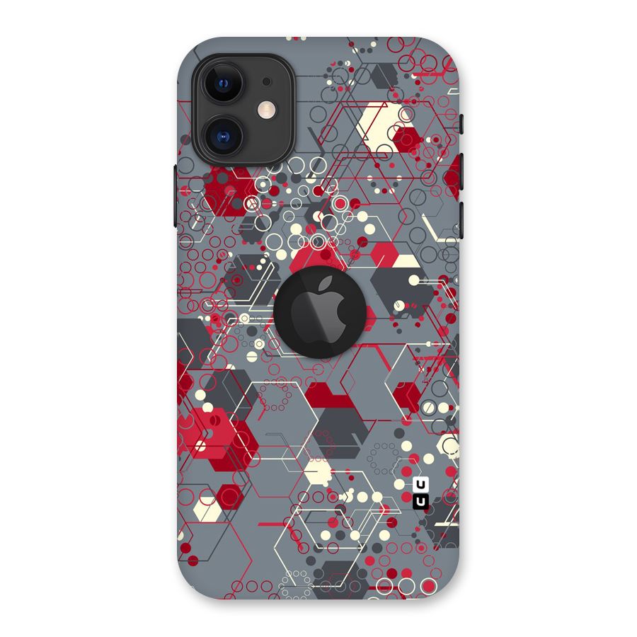 Hexagons Pattern Back Case for iPhone 11 Logo Cut