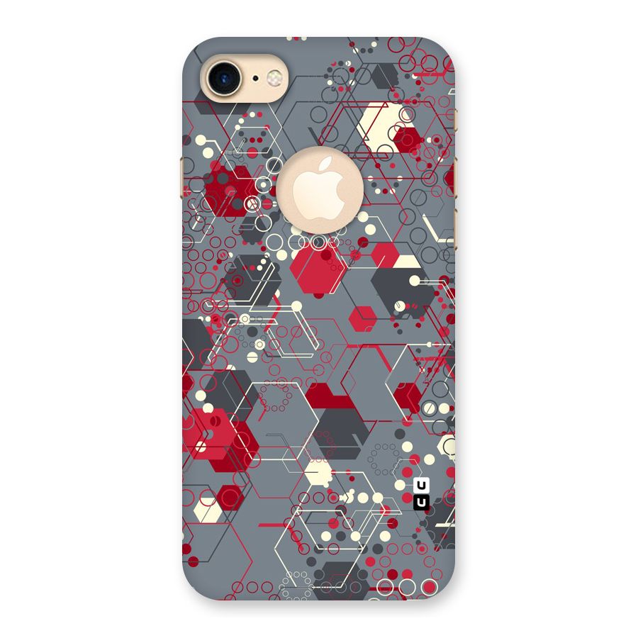 Hexagons Pattern Back Case for iPhone 7 Logo Cut