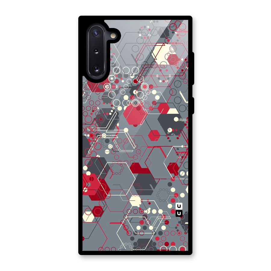 Hexagons Pattern Glass Back Case for Galaxy Note 10
