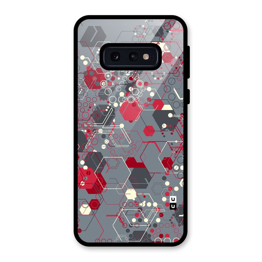 Hexagons Pattern Glass Back Case for Galaxy S10e