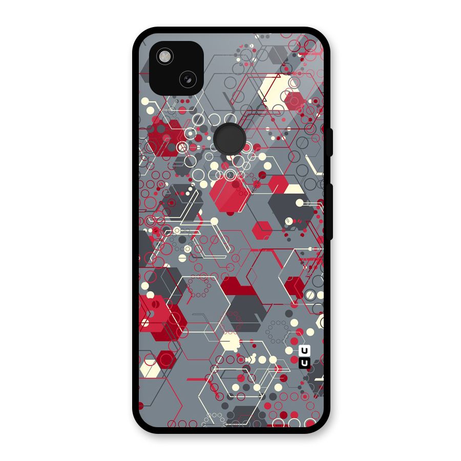 Hexagons Pattern Glass Back Case for Google Pixel 4a