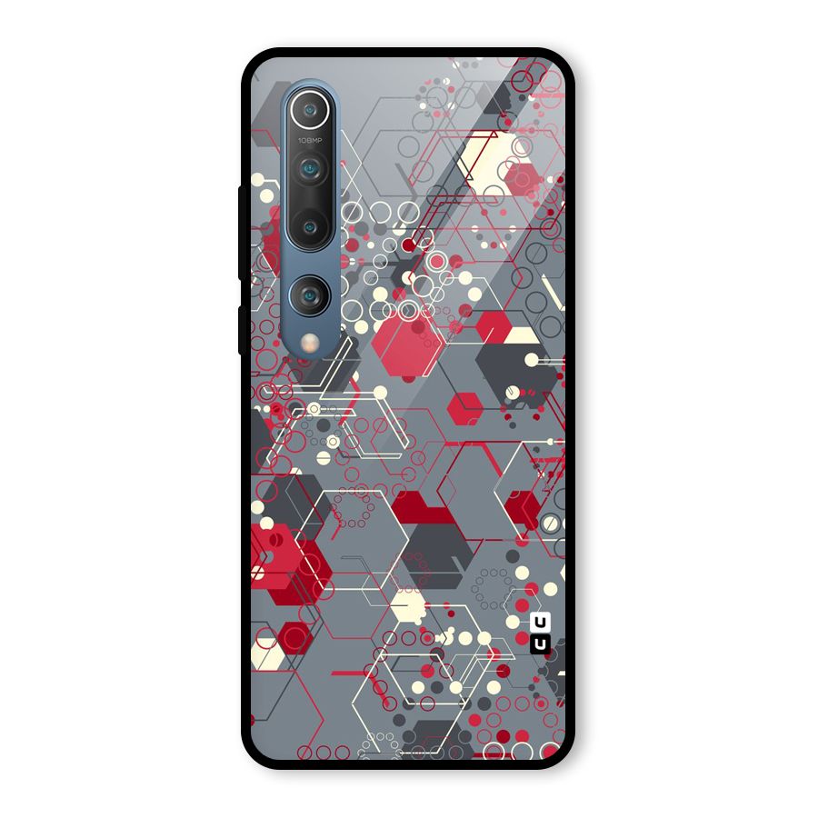 Hexagons Pattern Glass Back Case for Mi 10