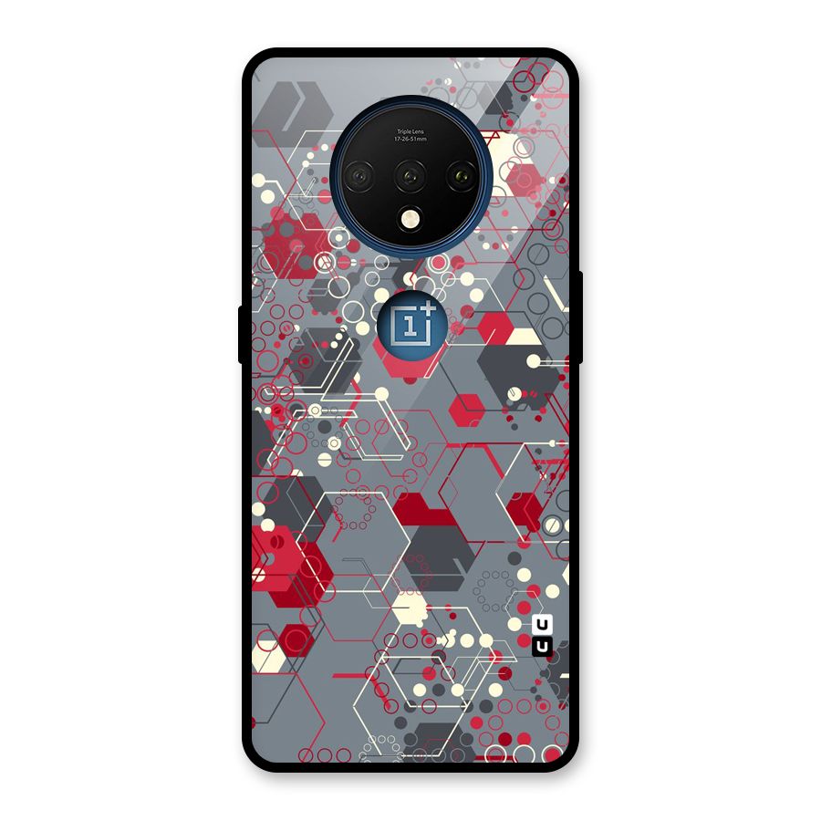 Hexagons Pattern Glass Back Case for OnePlus 7T