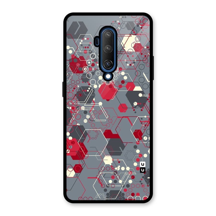 Hexagons Pattern Glass Back Case for OnePlus 7T Pro