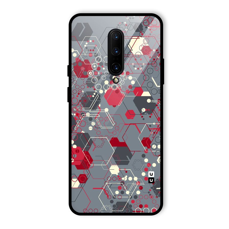 Hexagons Pattern Glass Back Case for OnePlus 7 Pro